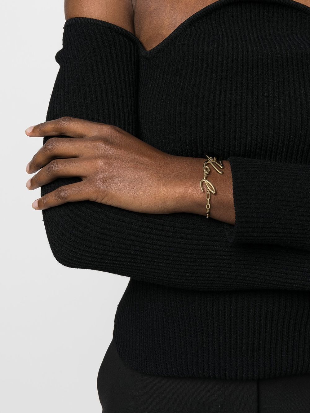 Karl Lagerfeld signature chain-link bracelet