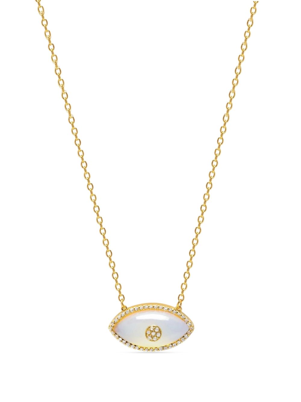 Nialaya Jewelry eye moonstone-pendant necklace