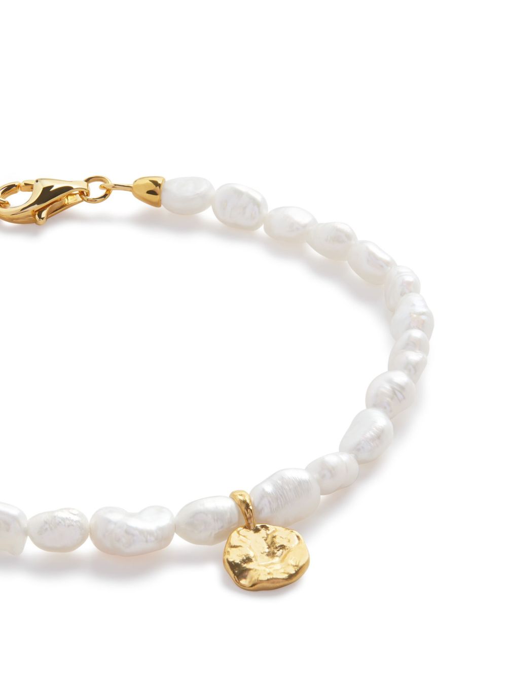 Monica Vinader Capri Keshi Pearl Disc pendant bracelet