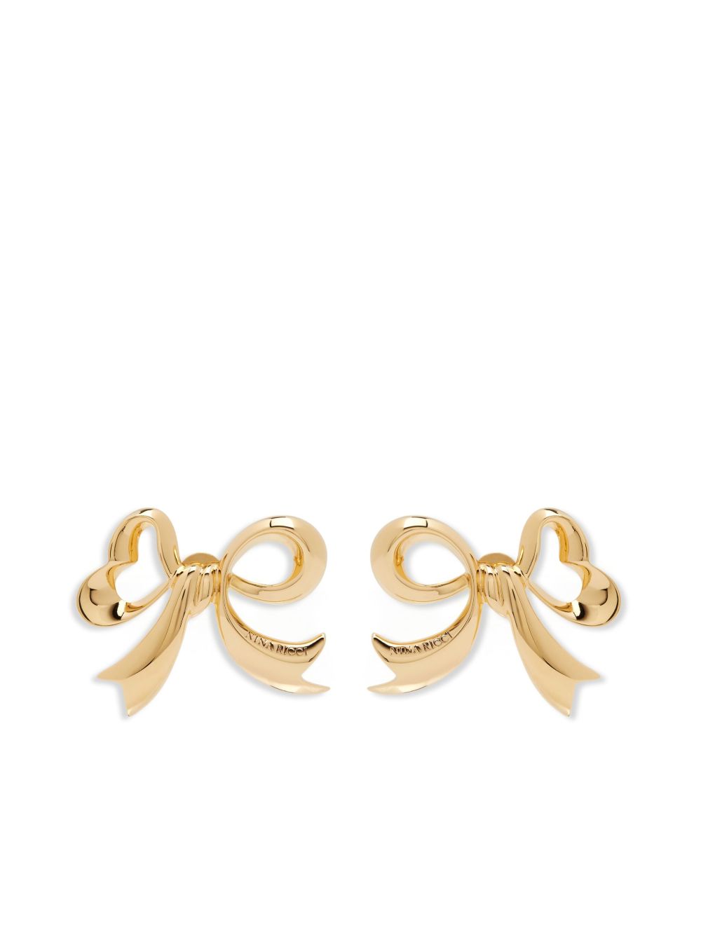 Nina Ricci Bow polished-finish earrings