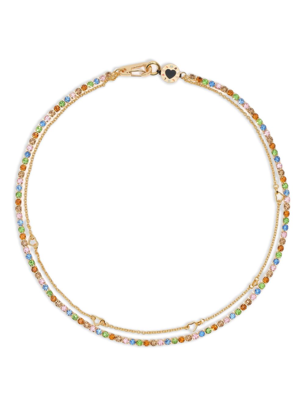 Bimba y Lola heart-charm stones necklace