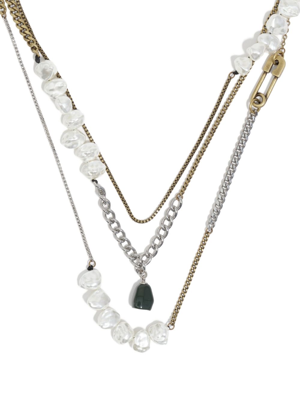 Bimba y Lola safety pin chain necklace